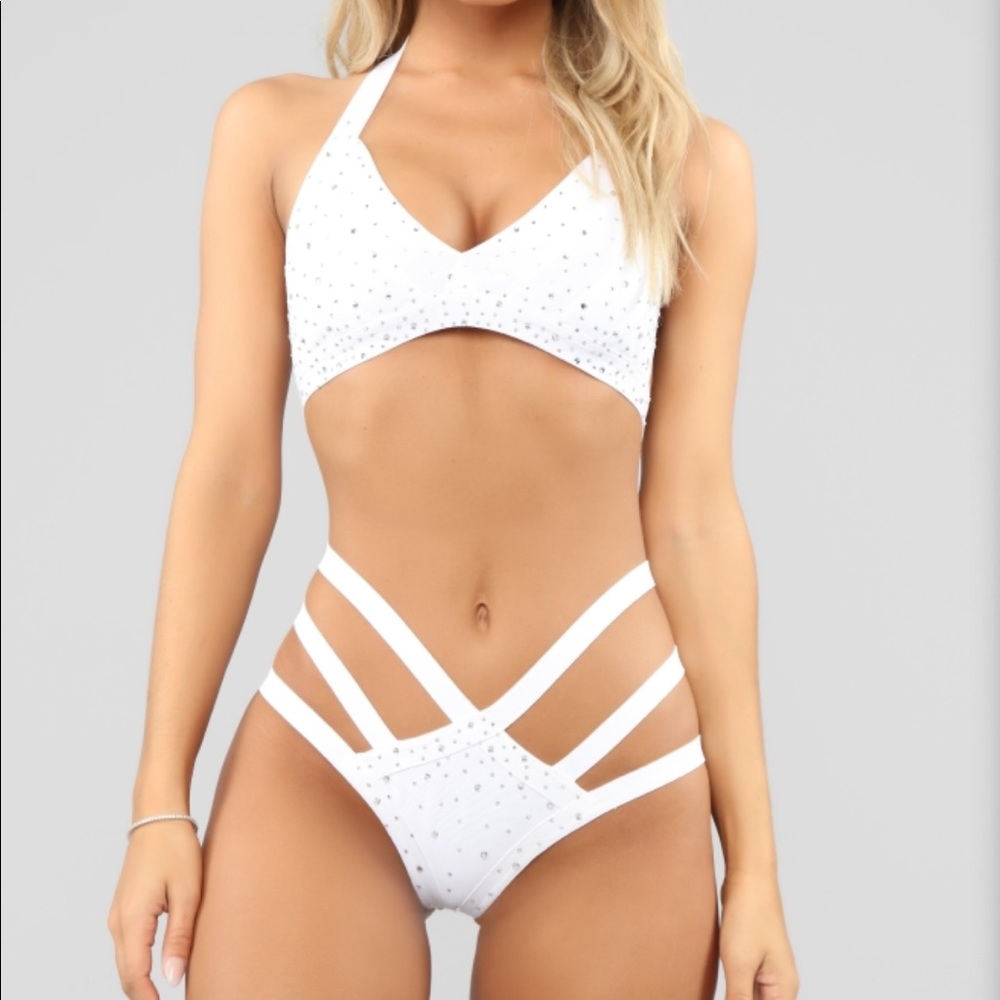 Two piece Bandage swimsuit with glitz